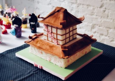 Para o aniversário de uma menina fascinada pelas bonecas Kokeshi e pela cultura japonesa.